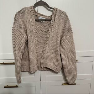 The Knotty Ones Organic Cotton Thick Knit Cardigan Sweater small